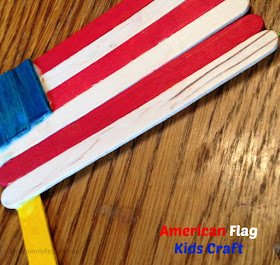 American Flag Popsicle Stick Craft | 20 Crafts for the 4th of July - Independence Day DIYs | directorjewels.com