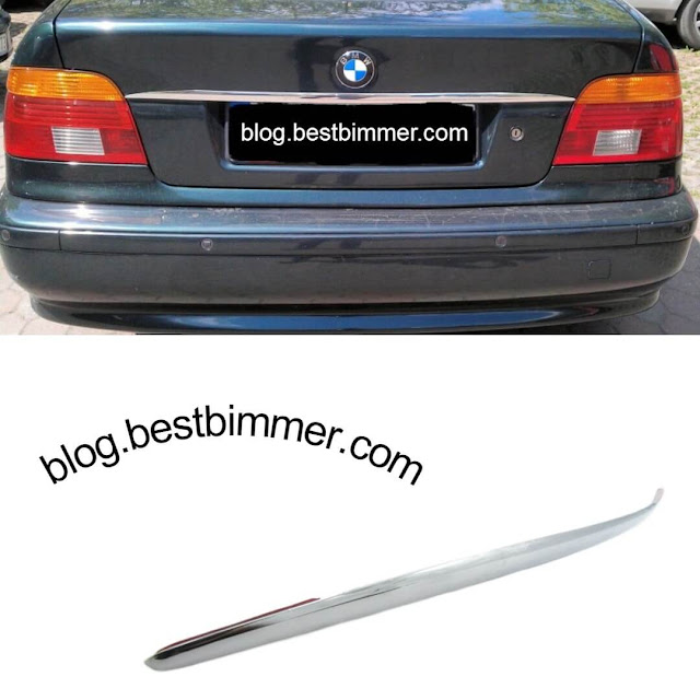 Trunk Lid Moulding BMW E39 - Bahan ABS- Warna Chrome