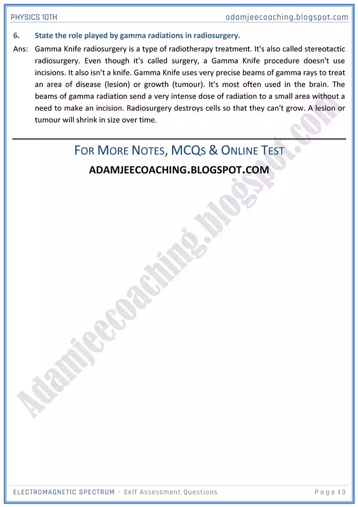 electromagnet-spectrum-self-assessment-questions-physics-10th