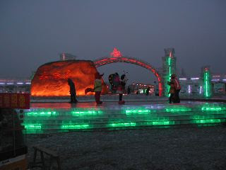 The Snow and ice displays on Sun Island, Harbin.