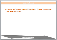 Cara Membuat Header Dan Footer Di Ms Word