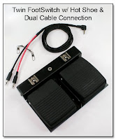 LT1023: Twin Heavy duty FootSwitch with Hot Shoe and Dual Cable Connection