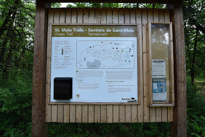 St. Malo Park Trail sign Manitoba.