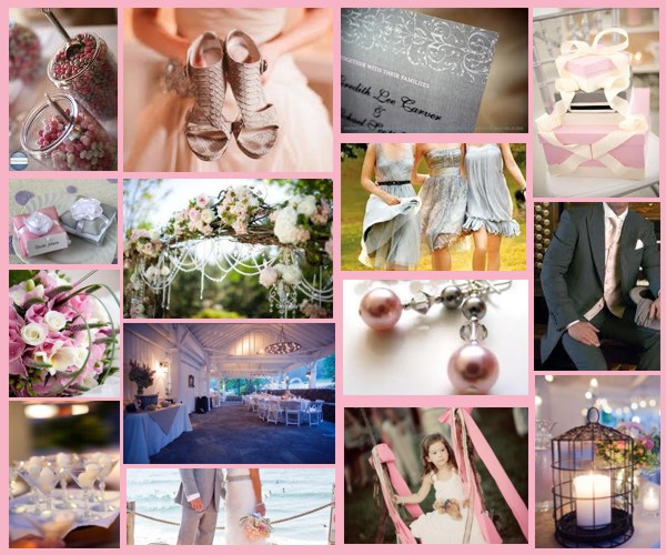 blush and pearls wedding idea