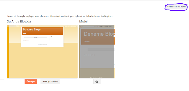  Blogger Tema Yükleme Ve Yedekleme İşlemi Nasıl Yapılır?