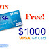 Win $1000 VISA Gift Card Free