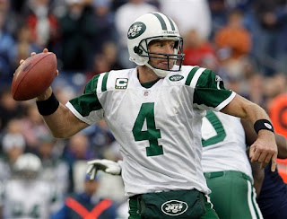 Brett Favre leads the Jets to a victory over the previously unbeaten Titans