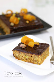 Морковена торта с къдрици и шоколад / Carrot cake with candied carrot curls&chocolate