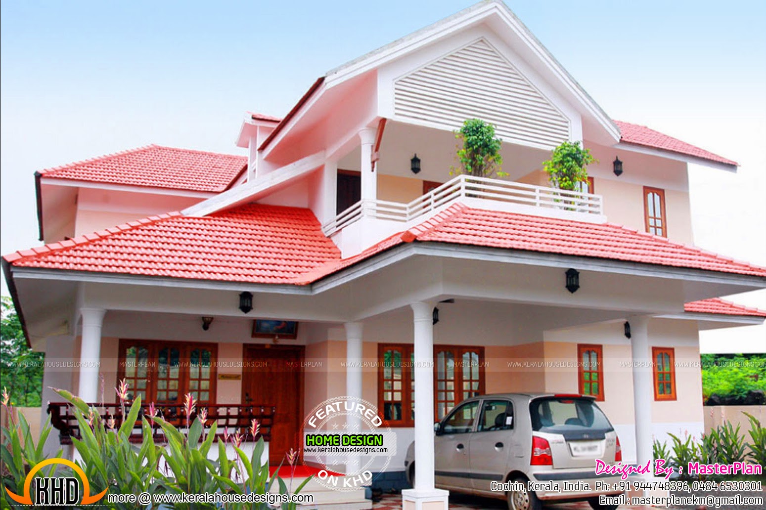 4 bedroom sloped roof house  keralahousedesigns