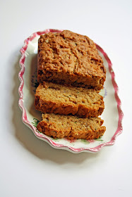 vegan peanut butter zucchini bread with homemade peanut butter chips