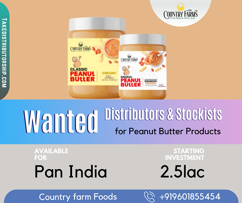 Wanted Distributors, Super Stockist for Almond Butter & Peanut Butter Products in Pan India