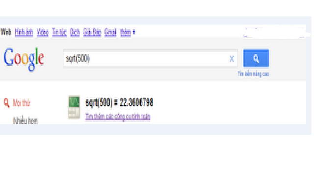 Cách TÍNH TOÁN TRONG GOOGLE SEARCH