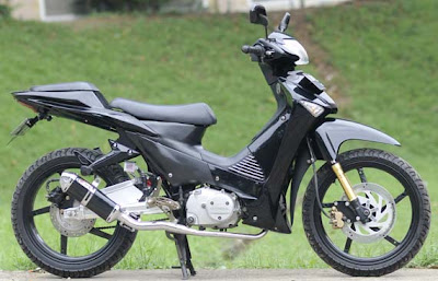 Modifikasi Supra X125 Street Hitam Klop | otokrum