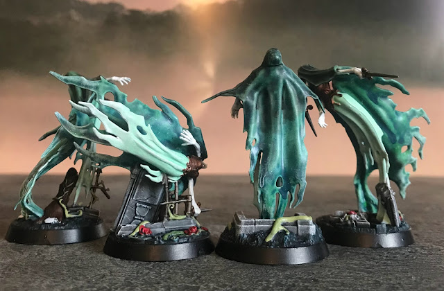 Nighthaunt Paint Scheme, Painted Myrmourn Banshees