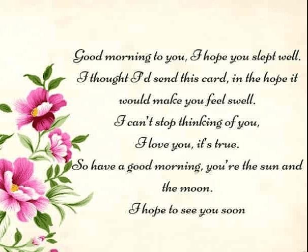 Best Romantic Good Morning Poem