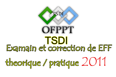 TSDI: Examen et correction de Fin de Formation Théorique et Pratique 2011