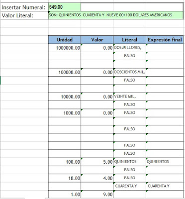 Excel números a palabras