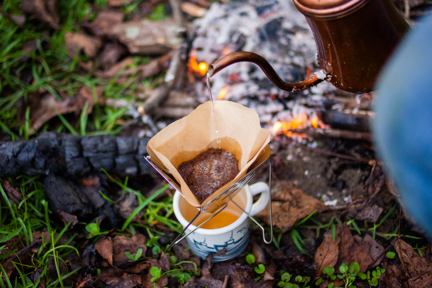 A step-by-step guide on various methods and techniques to brew coffee while camping or hiking in the wilderness. Covers equipment, ingredients and recipes for making great wilderness coffee.