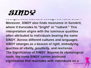 ▷ meaning of the name SINDY (✔)