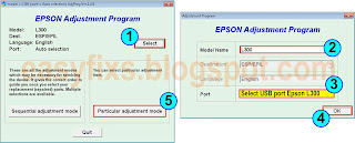 How to reset waste ink pad counter on Epson L300, L301, L303 - 01