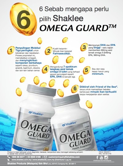 MINYAK IKAN TERBAIK DI DUNIA PASTINYA OMEGA GUARD SHAKLEE