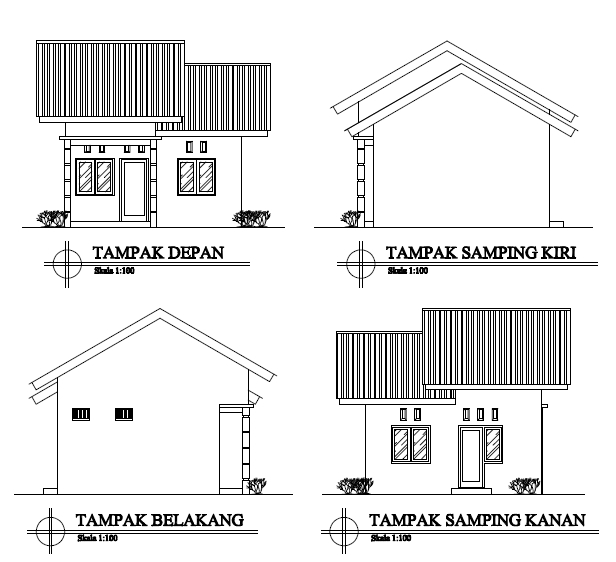 Architectural and Civil Engineering Denah, Tampak, dan