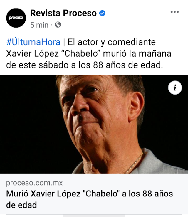 Murió Chabelo 