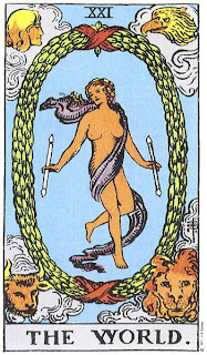 Tarot Deck Major Arcana: XXI The World