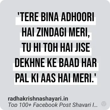 Top Facebook Post Shayari Hindi