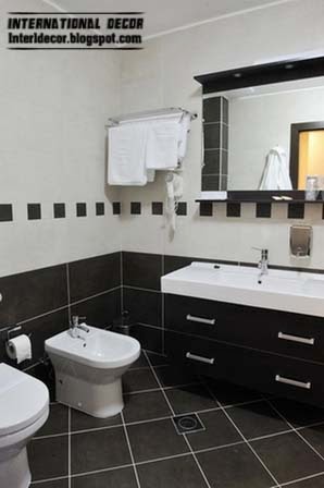 black and white tiles for bathroom and toilet, black tiles