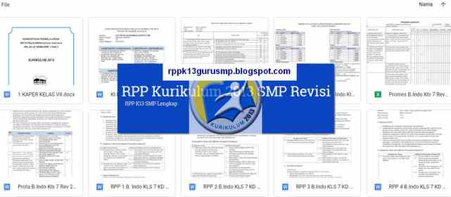 RPP K13 Bahasa Indonesia untuk SMP MTs Lengkap Revisi 2018 Kelas 7 8 9
