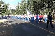 Warga Samin Bojonegoro Kirab Bendera Merah Putih Sepanjang 78 Meter