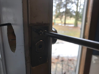 Securing the deadbolt in place