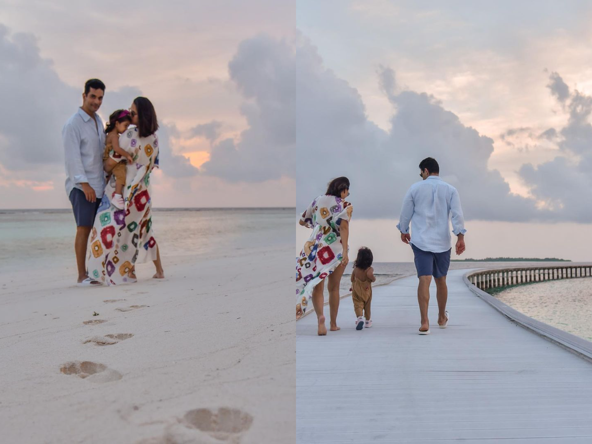 Actors Gossips: Happy Birthday our doll Neha Dhupia wishes daughter with adorable photos from recent Maldives trip