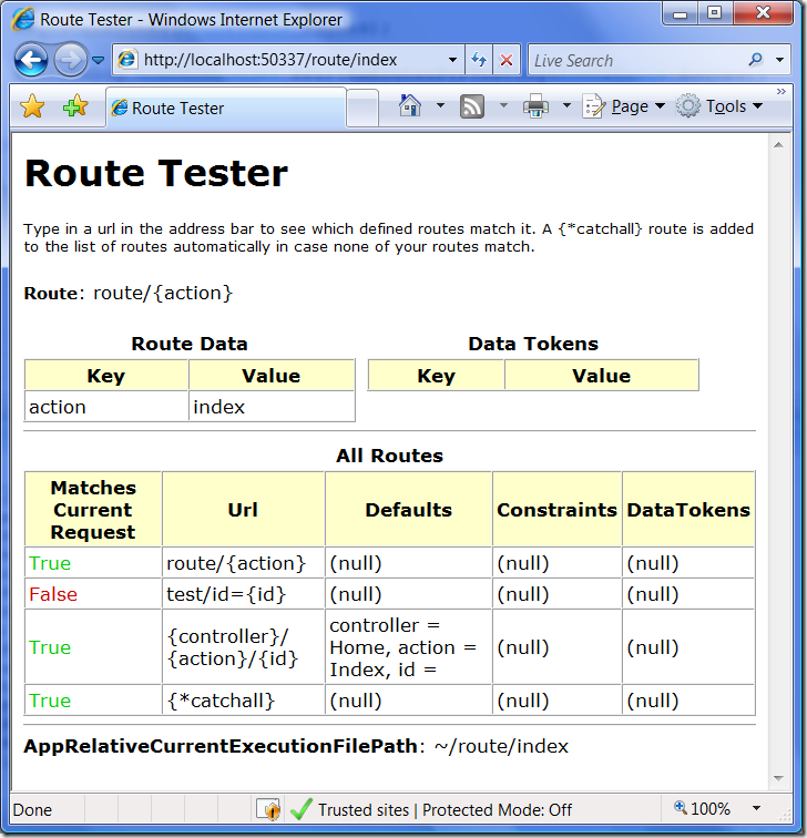 Скриншот: RouteDebugger в действии