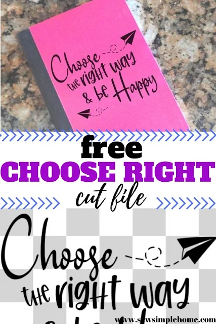 Enjoy this simple Choose the Right Way lds svg cut file for your Cricut, or Silhouette.