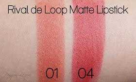 rival de loop matt lipstick 01 04 swatches