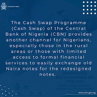 What you need to know about The Central Bank of Nigeria Cash Swap Programme for Rural /Underserved Areas