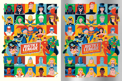 Justice League Unlimited Screen Print by Dave Perillo x Grey Matter Art