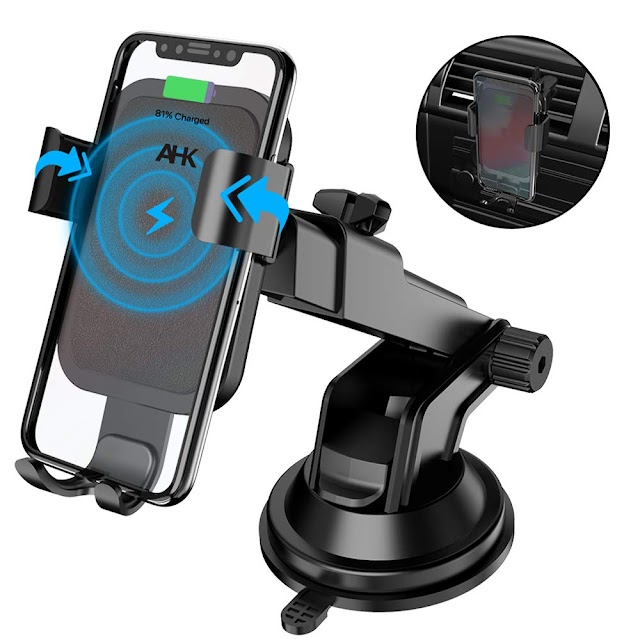 Wireless Charger Car Mount, Gravity Windshield Dashboard Air Vent Phone Holder