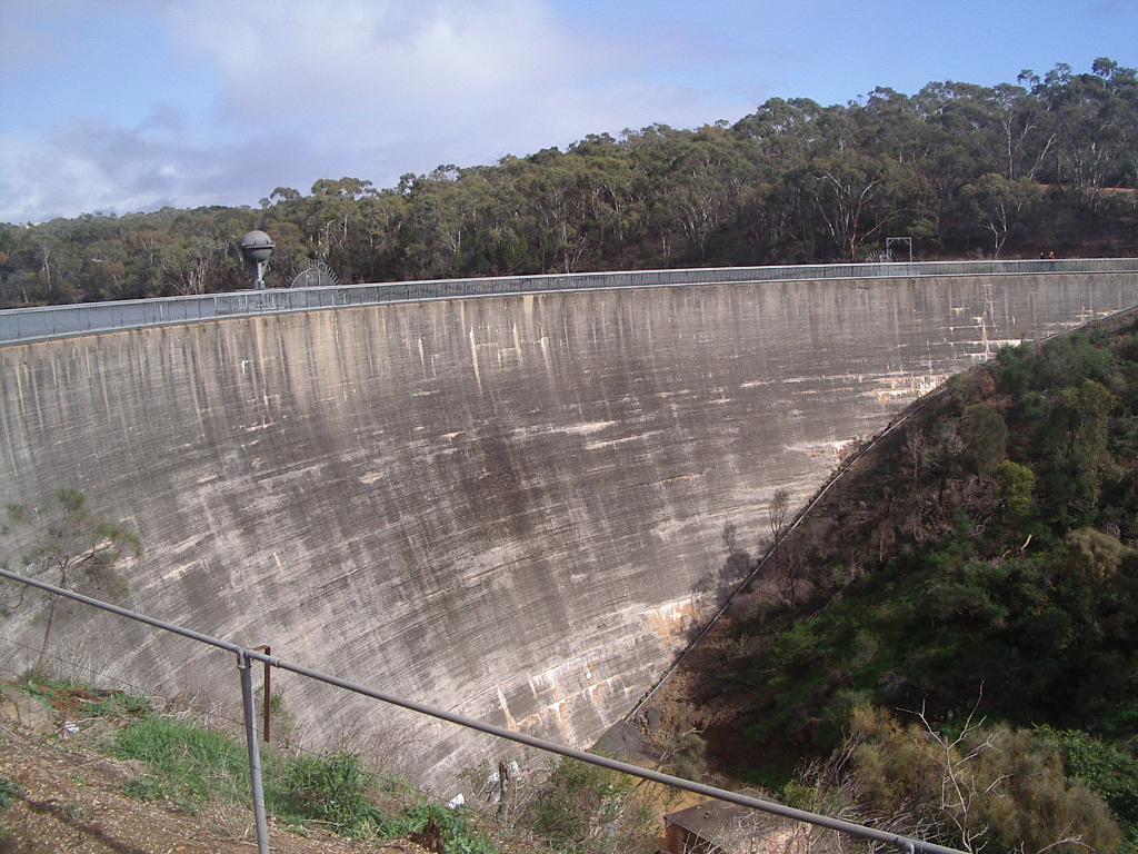 Whispering wall at Barossa Reservoir near Gawler