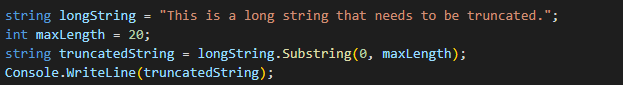 How to Truncate  String in C# 05 by Ziggy Rafiq