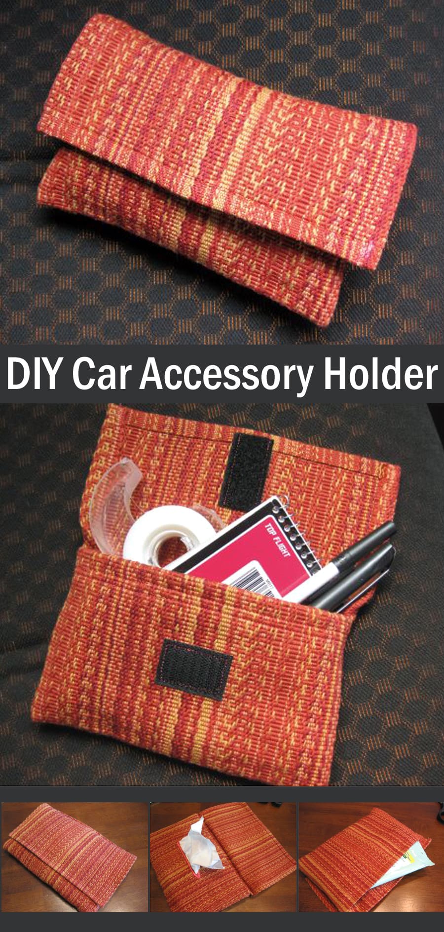 Placemat Repurposing: Car Accessories