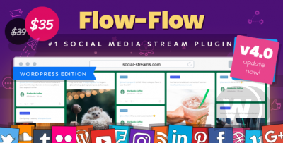 Flow-Flow v4.6.11 – Grabber Content from Social Networks for WordPress