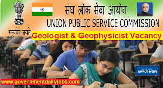 UPSC Recruitment 2017 Apply Online for Geologist & Others Examination