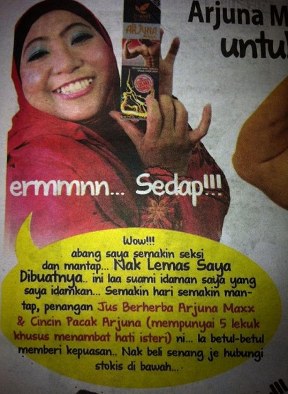 (Gambar) Iklan produk kesihatan di Malaysia yang memalukan 