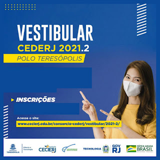 Vestibular CEDERJ 2021.2: próximo domingo, 25, serão aplicadas provas de múltipla escolha e de redação