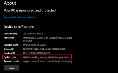 Cek Sistem Tipe Windows 32-bit atau 64-bit