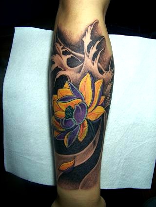flower tattoo sketch. Flower tattoo design.