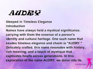 meaning of the name "AUDRY"